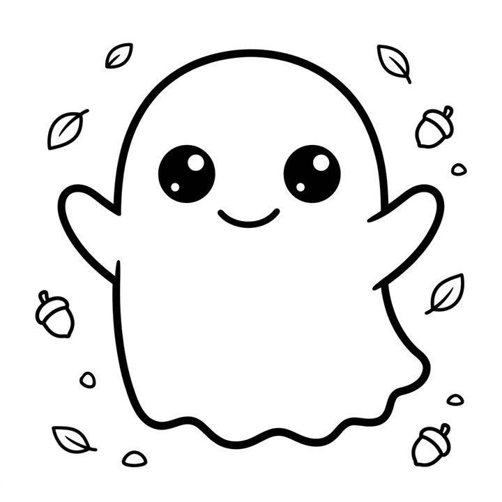 ghost colouring page