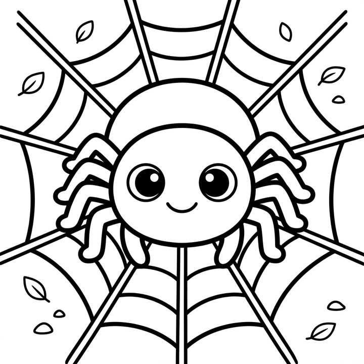 spider colouring page