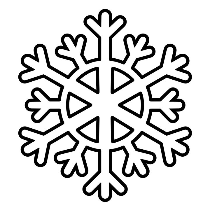 snowflake colouring page