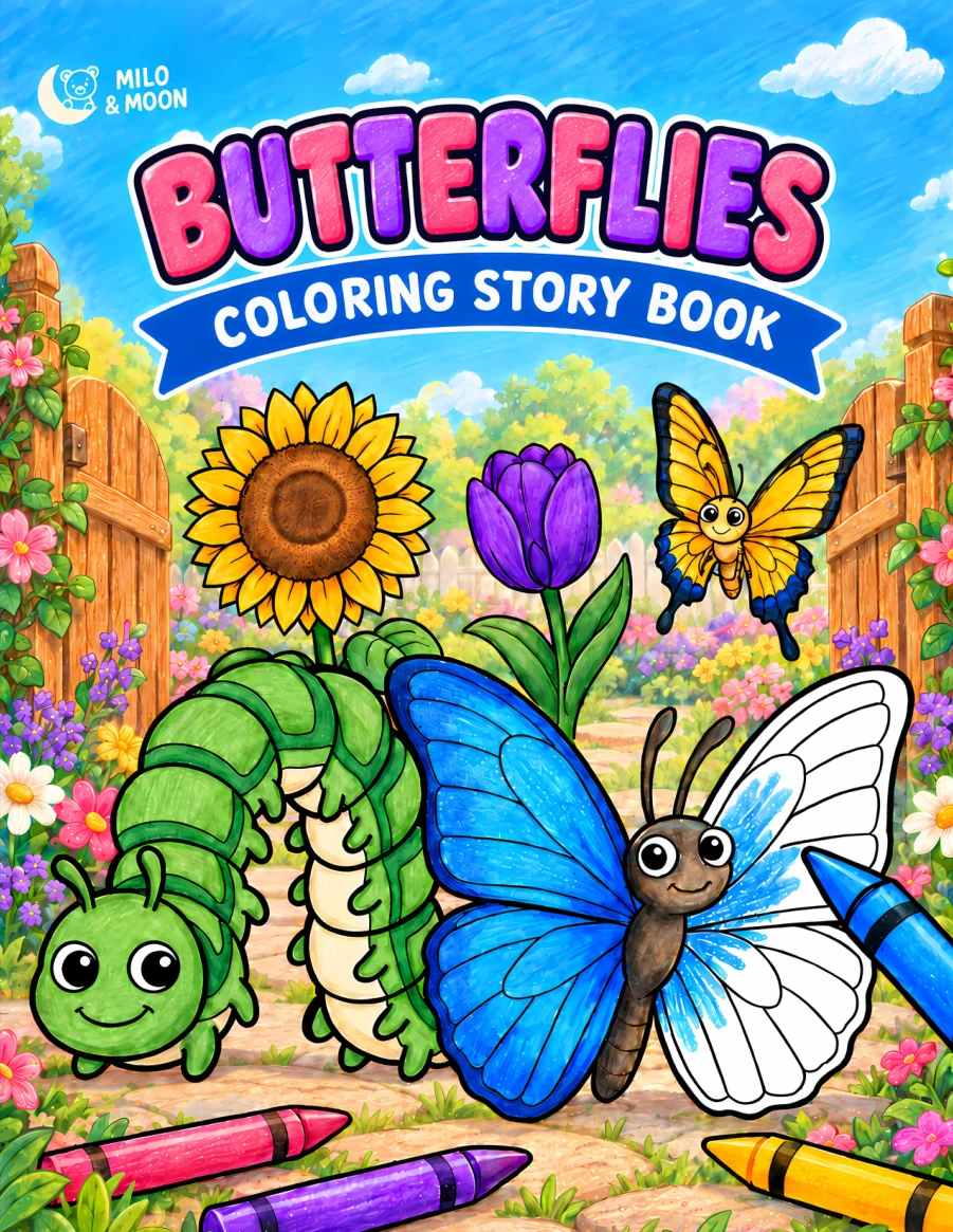 The cover of Butterflies & Flowers