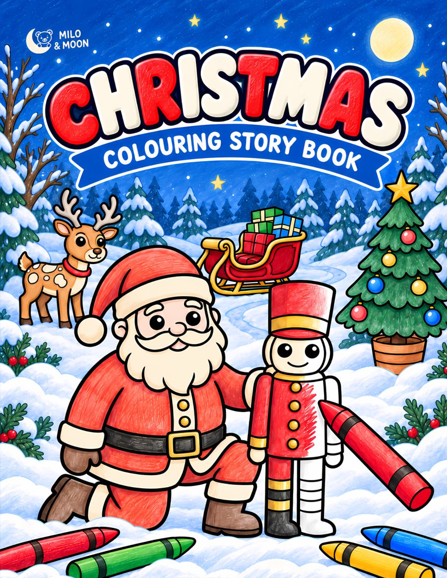 Christmas, a colouring story book