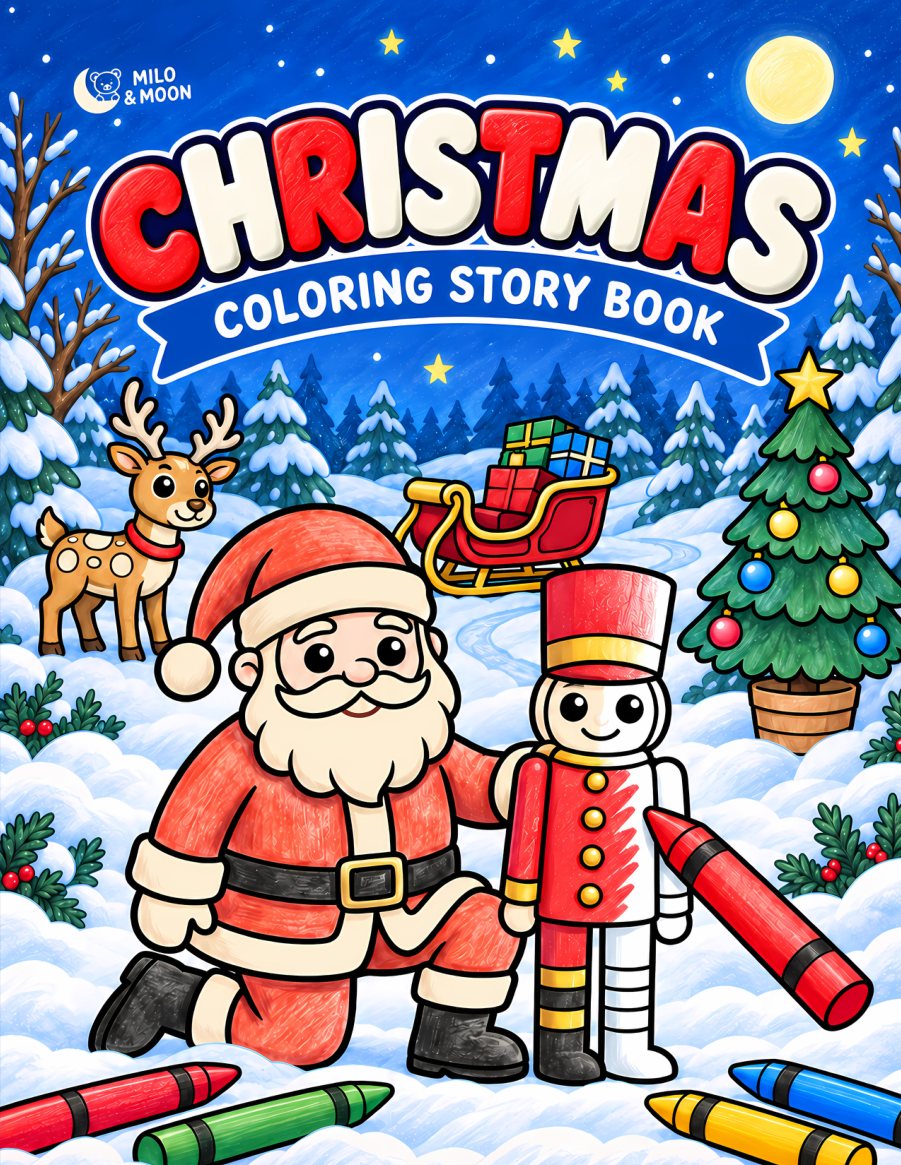 Christmas, a coloring story book