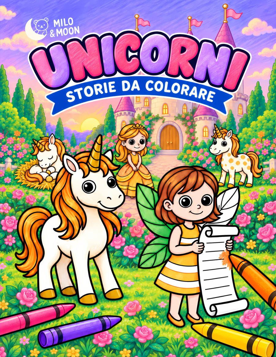 Unicorni, una storia da colorare