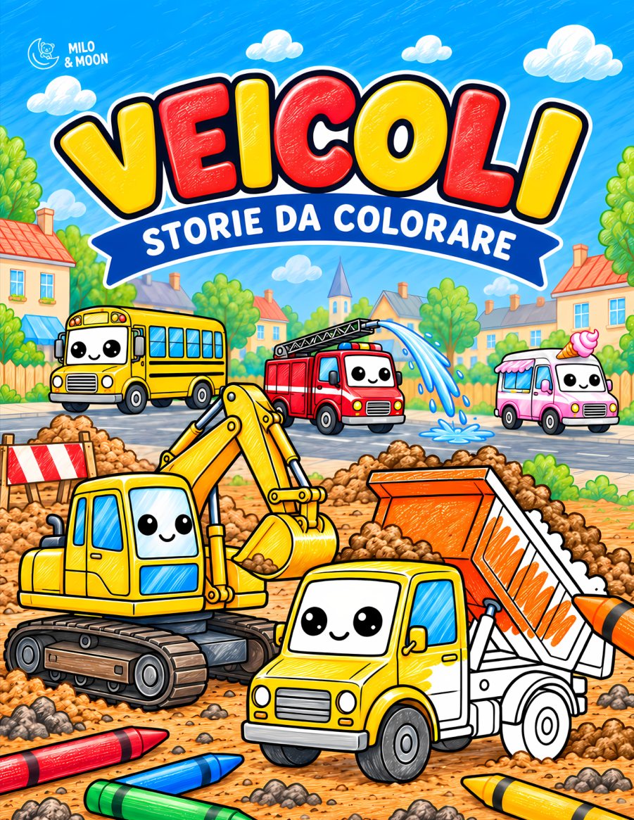 Veicoli, una storia da colorare