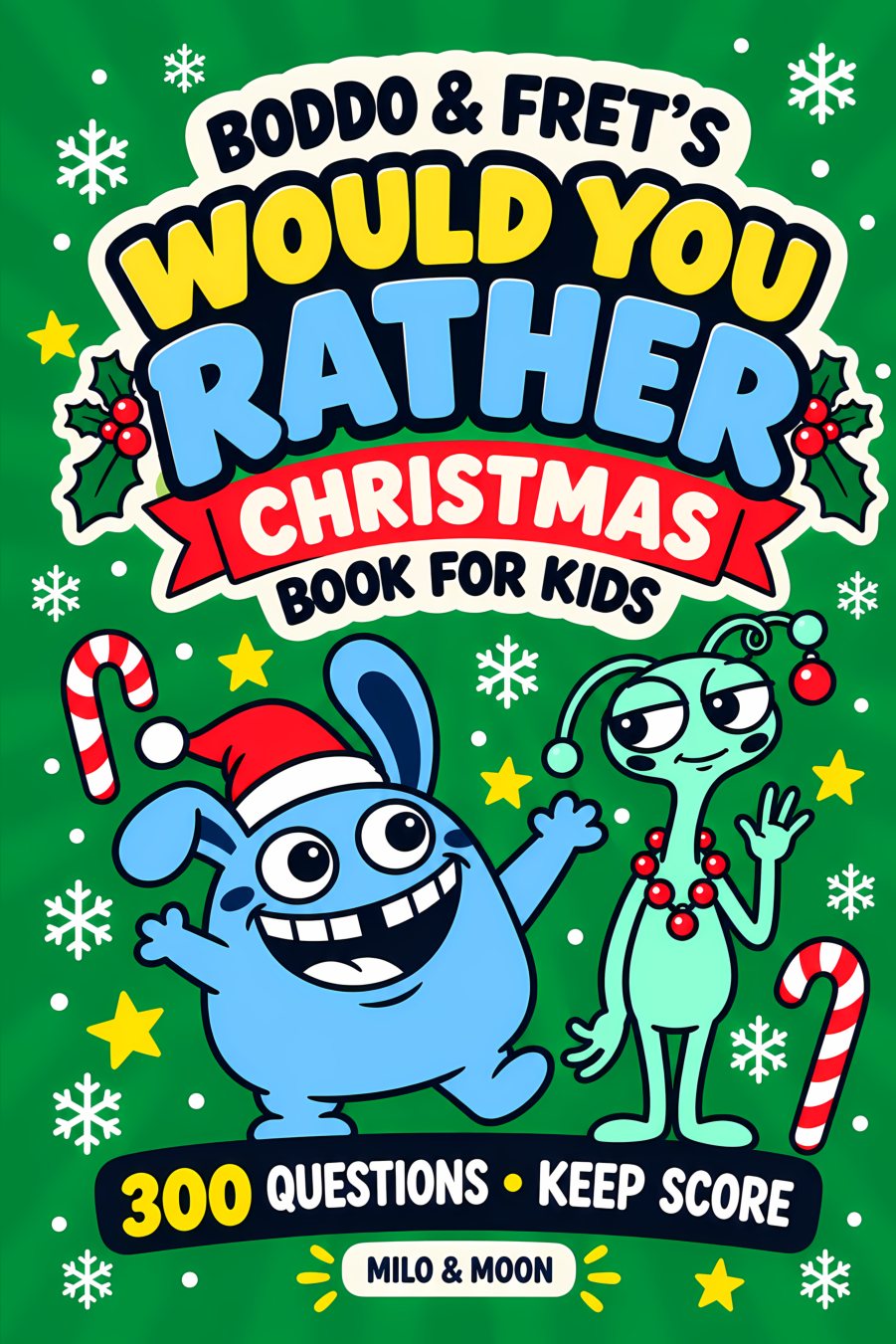 Boddo & Fret's Christmas Would You Rather Book for Kids, an illustrated game book